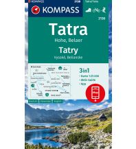 Wanderkarten Slowakei Kompass-Karte 2130, Hohe und Belaer Tatra 1:25.000 KOMPASS freytag & berndt