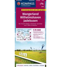 Radkarten KOMPASS Fahrradkarte 3312 Wangerland, Wilhelmshaven, Jadebusen mit Knotenpunkten 1:70.000 KOMPASS freytag & berndt