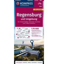 Radkarten KOMPASS Fahrradkarte 3330 Regensburg und Umgebung 1:70.000 KOMPASS freytag & berndt