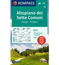 Wanderkarten Italien Kompass-Karte 658, Altopiano dei Sette Comuni 1:25.000 KOMPASS freytag & berndt
