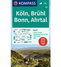 Hiking Maps Germany Kompass-Karte 758, Köln, Brühl, Bonn, Ahrtal 1:50.000 Kompass-Karten GmbH