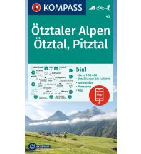 Wanderkarten Tirol Kompass-Karte 43, Ötztaler Alpen, Ötztal, Pitztal 1:50.000 KOMPASS freytag & berndt