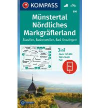Hiking Maps Germany KOMPASS Wanderkarte 890 Münstertal, Nördliches Markgräflerland, Staufen, Badenweiler, Bad Krozingen 1:25.000 Kompass-Karten GmbH