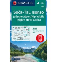 Wanderkarten Slowenien Kompass-Karte 2804, Soča-Tal/Isonzo, Julische Alpen/Alpi Giulie 1:50.000 KOMPASS freytag & berndt