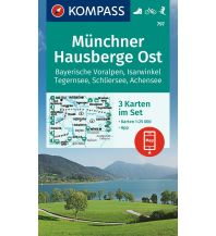 KOMPASS Wanderkarten-Set 797 Münchner Hausberge Ost, Bayerische Voralpen, Isarwinkel, Tegernsee, Schliersee, Achensee (3 Karten) 1:25.000 KOMPASS freytag & berndt
