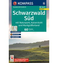 Wanderführer KOMPASS Wanderführer 5411, Schwarzwald Süd mit Naturpark, Kaiserstuhl und Markgräflerland, 60 Touren mit Extra-Tourenkarte KOMPASS freytag & berndt
