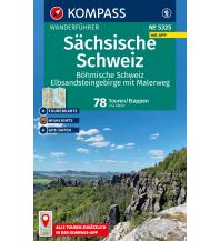 Wanderführer KOMPASS Wanderführer 5325, Sächsische Schweiz, Böhmische Schweiz, Elbsandsteingebirge mit Malerweg, 78 Touren/Etappen mit Extra-Tourenkarte Kompass-Karten GmbH
