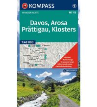 Wanderkarten Schweiz & FL Kompass-Karte 113, Davos, Arosa, Prättigau, Klosters 1:40.000 KOMPASS freytag & berndt