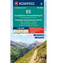 Weitwandern KOMPASS Wander-Tourenkarte Europäischer Fernwanderweg E5 Alpenüberquerung vom Bodensee bis Verona 1:50.000 KOMPASS freytag & berndt