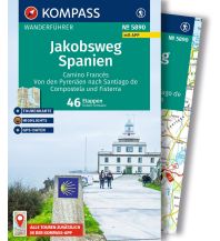 Weitwandern KOMPASS Wanderführer 5890, Jakobsweg Spanien, Camino Francés. Von den Pyrenäen nach Santiago de Compostela und Fisterra, 46 Etappen mit Extra-Tourenkarte KOMPASS freytag & berndt