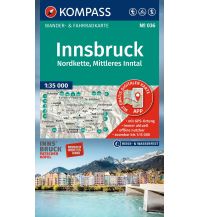 Wanderkarten Tirol Kompass-Karte 036, Innsbruck, Nordkette, Mittleres Inntal 1:35.000 1:35.000 KOMPASS freytag & berndt