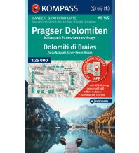 Hiking Maps South Tyrol + Dolomites Kompass-Karte 145, Pragser Dolomiten, Naturpark Fanes-Sennes-Prags 1:25.000 Kompass-Karten GmbH