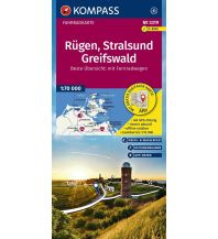 Radkarten KOMPASS Fahrradkarte 3319, Rügen, Stralsund, Greifswald 1:70.000 KOMPASS freytag & berndt