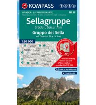 KOMPASS Wanderkarte 59 Sellagruppe, Gröden, Seiser Alm / Gruppo del Sella, Val Gardena, Alpe di Siusi 1:50.000 KOMPASS freytag & berndt