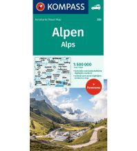 Straßenkarten Europa KOMPASS Autokarte KOMPASS Autokarte und Panoramakarte Alpen 1:500.000 KOMPASS freytag & berndt