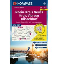 Radkarten Deutschland KOMPASS Fahrradkarte 3211 Rhein-Kreis Neuss, Kreis Viersen, Düsseldorf 1:50.000 KOMPASS freytag & berndt