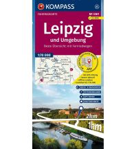 Radkarten Deutschland Kompass Fahrradkarte 3361 Leipzig und Umgebung 1:70.000 KOMPASS freytag & berndt