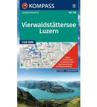 Hiking Maps Switzerland Kompass-Karte 116, Vierwaldstättersee, Luzern 1:40.000 Kompass-Karten GmbH