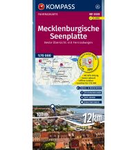 Radkarten Deutschland KOMPASS Fahrradkarte 3320, Mecklenburgische Seenplatte mit Knotenpunkten 1:70.000 Kompass-Karten GmbH