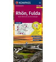 Radkarten Deutschland KOMPASS Fahrradkarte 3356, Rhön, Fulda 1:70.000 KOMPASS freytag & berndt