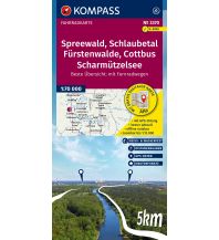 Cycling Maps Germany KOMPASS Fahrradkarte 3370, Spreewald, Schlaubetal, Fürstenwalde, Cottbus, Scharmützelsee mit Knotenpunkten 1:70.000 Kompass-Karten GmbH