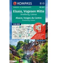 Wanderkarten Frankreich Kompass-Kartenset 2221, Elsass/Alsace, Vogesen Mitte/Vosges du Centre 1:50.000 KOMPASS freytag & berndt