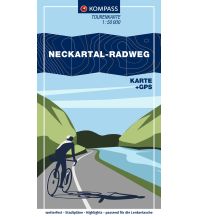 Radkarten Deutschland KOMPASS Fahrrad-Tourenkarte Neckartal-Radweg 1:50.000 Kompass-Karten GmbH