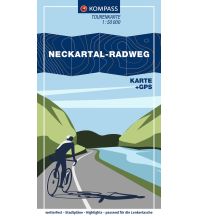 Radkarten Deutschland KOMPASS Fahrrad-Tourenkarte Neckartal-Radweg 1:50.000 KOMPASS freytag & berndt