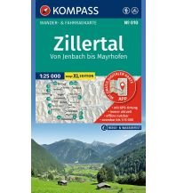 Wanderkarten Tirol KOMPASS Wanderkarte 010 Zillertal - Von Jenbach bis Mayrhofen 1:25.000 KOMPASS freytag & berndt
