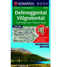 KOMPASS Wanderkarte 45 Defereggental, Villgratental, Lasörlinggruppe, Villgrater Berge 1:50.000 KOMPASS freytag & berndt