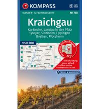 KOMPASS Wanderkarte 768 Kraichgau, Karlsruhe, Landau i. d. Pfalz, Speyer, Sinsheim, Eppingen, Bretten, Pforzheim 1:50.000 KOMPASS freytag & berndt