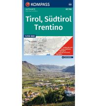 KOMPASS Autokarte Tirol, Südtirol, Trentino/Tirolo, Alto Adige, Trentino 1:250.000 KOMPASS freytag & berndt