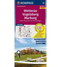 KOMPASS Fahrradkarte 3359 Wetterau, Vogelsberg, Marburg 1:70.000 KOMPASS freytag & berndt