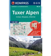 KOMPASS Wanderkarte 34 Tuxer Alpen, Inntal, Wipptal, Zillertal 1:50.000 KOMPASS freytag & berndt