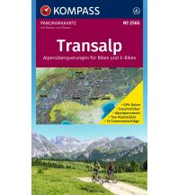 Radkarten Österreich KOMPASS Radfernwegekarte Transalp Panoramakarte 1:2 Mio. Kompass-Karten GmbH
