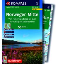 KOMPASS Wanderführer Norwegen Mitte, von Fylke Trøndelag bis zum Nationalpark Jodalsbreen, 55 Touren mit Extra-Tourenkarte KOMPASS freytag & berndt