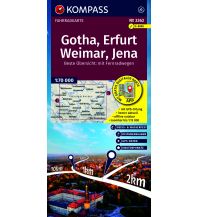 KOMPASS Fahrradkarte 3362 Gotha, Erfurt, Weimar, Jena 1:70.000 KOMPASS freytag & berndt