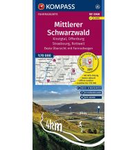 KOMPASS Fahrradkarte 3368 Mittlerer Schwarzwald, Kinzigtal, Offenburg, Strasbourg, Rottweil 1:70.000 KOMPASS freytag & berndt