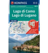 KOMPASS Wanderkarte 91 Lago di Como, Lago di Lugano 1:50.000 KOMPASS freytag & berndt