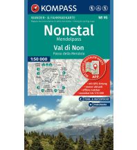 KOMPASS Wanderkarte 95 Nonstal, Mendelpass, Val di Non, Passo della Mendola 1:50.000 KOMPASS freytag & berndt