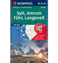 KOMPASS Wanderkarte 784 Sylt, Amrum, Föhr, Langeneß 1:35.000 KOMPASS freytag & berndt