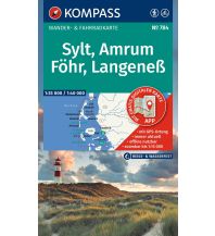 KOMPASS Wanderkarte 784 Sylt, Amrum, Föhr, Langeneß 1:35.000 KOMPASS freytag & berndt