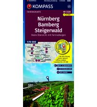 KOMPASS Fahrradkarte 3328 Nürnberg, Bamberg, Steigerwald 1:70.000 KOMPASS freytag & berndt