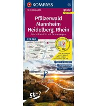 KOMPASS Fahrradkarte 3352 Pfälzerwald, Mannheim, Heidelberg, Rhein 1:70.000 KOMPASS freytag & berndt