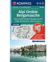 KOMPASS Wanderkarte 104 Alpi Orobie Bergamasche, Parco delle Orobie Bergamasche, Valle Brembana, Valle Seriana 1:50.000 KOMPASS freytag & berndt