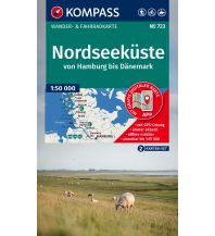 KOMPASS Wanderkarten-Set 723 Nordseeküste von Hamburg bis Dänemark (2 Karten) 1:50.000 KOMPASS freytag & berndt