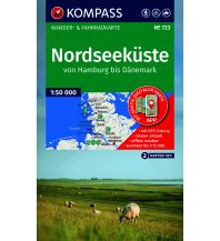 KOMPASS Wanderkarten-Set 723 Nordseeküste von Hamburg bis Dänemark (2 Karten) 1:50.000 KOMPASS freytag & berndt