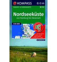 KOMPASS Wanderkarten-Set 723 Nordseeküste von Hamburg bis Dänemark (2 Karten) 1:50.000 KOMPASS freytag & berndt