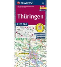 KOMPASS Großraum Fahrradkarte 3707 Thüringen 1:125.000 KOMPASS freytag & berndt