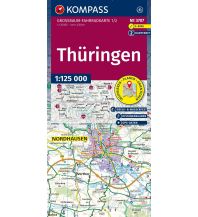 KOMPASS Großraum Fahrradkarte 3707 Thüringen 1:125.000 KOMPASS freytag & berndt